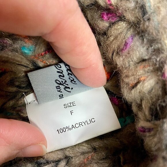 Faux Venzi by Dena Gray Knit Hat with Pom - Picture 5 of 8